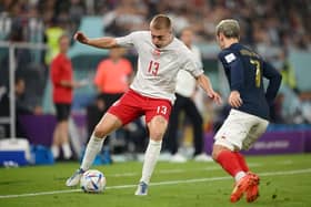 DISAPPOINTMENT: Denmark's Rasmus Kristensen was on the losing side against France