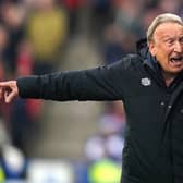 ENERGETIC: Huddersfield Town manager Neil Warnock is a livelier character on the touchline than his more relaxed senior counterpart Roy Hodgson of Crystal Palace