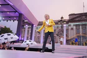 Sir Rod Stewart singing during the BBC's Platinum Party at the Palace staged in front of Buckingham Palace in June 2022. Picture: Gareth Fuller/PA.