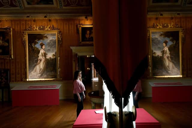  To mark 300 years since the birth of renowned eighteenth-century painter and co-founder of the Royal Academy Joshua Reynolds, Harewood House Trust is launching a brand-new exhibition for 2023, exploring his work and role in constructing power and identity through portraiture in the age of Empire. Caitlin Wall pictured in the exhibition. Picture taken by Yorkshire Post Photographer Simon Hulme 22nd March 2023











