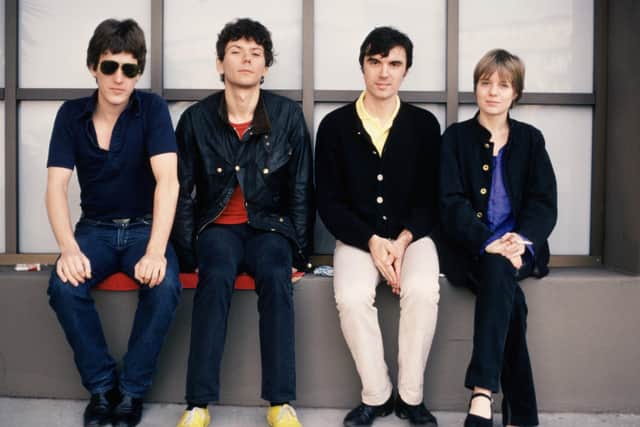 Chris Frantz, Jerry Harrison, David Byrne, and Tina Weymouth of Talking Heads pose for publicity shots in December 1977 in Hollywood, California. Picture: Michael Ochs Archives/Getty Images