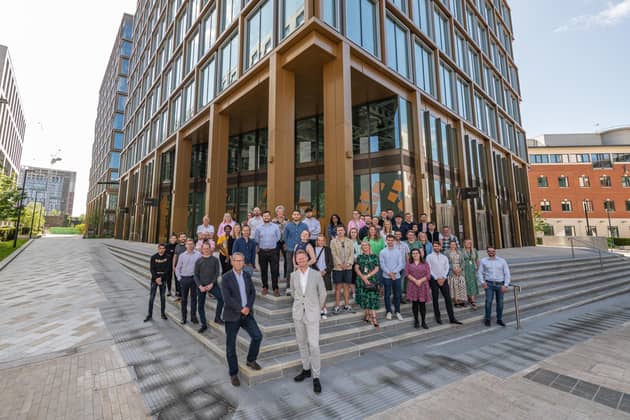 JLL is relocating its 80-strong Leeds team into 12 Wellington Place, which combines low-carbon design with new technology.  It is taking the first floor of the building, a total of 10,219 sq ft. Picture: Bevan Cockerill.