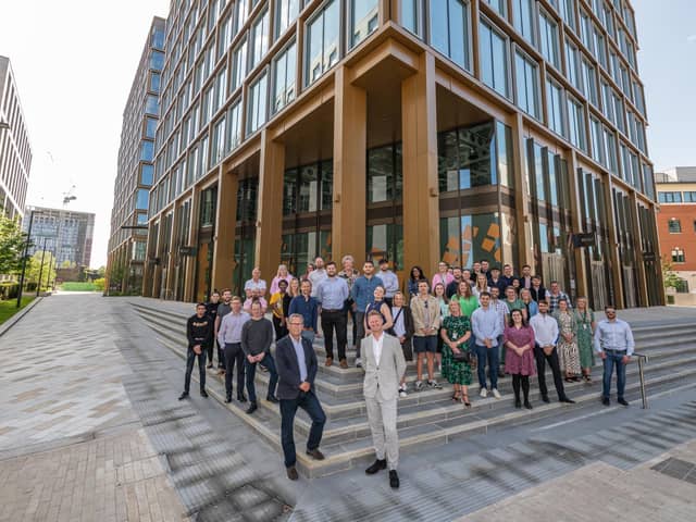 JLL is relocating its 80-strong Leeds team into 12 Wellington Place, which combines low-carbon design with new technology.  It is taking the first floor of the building, a total of 10,219 sq ft. Picture: Bevan Cockerill.