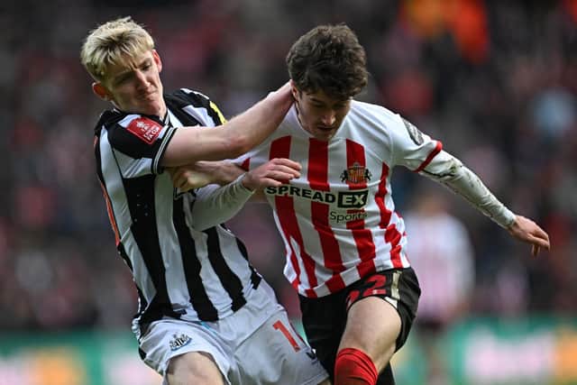 Trai Hume has impressed for Sunderland this term./ppImage: PAUL ELLIS/AFP via Getty Images