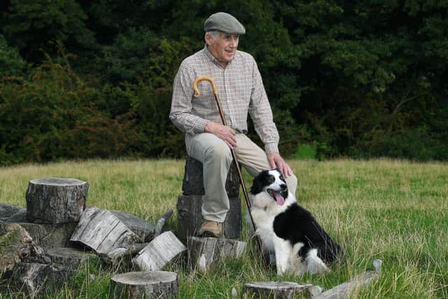 This year's Stokesley Show president Charles Cutler, at home in Easby, Great Ayton. Pictured with his dog Beth.