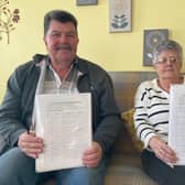 Neighbours Hazel Rowley and Alan Wright have campaigned to stop the closure of the Halifax bank branch in Normanton, Wakefield.