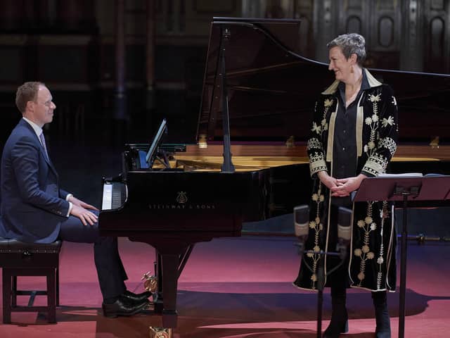 Joseph Middleton, pianist and director of Leeds Lieder, performing with Dame Sarah Connolly in April 2021. Picture: Justin Slee