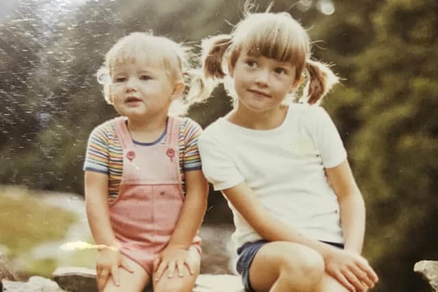 Denise Lester's daughters Kathryn and Sarah, aged two and six.