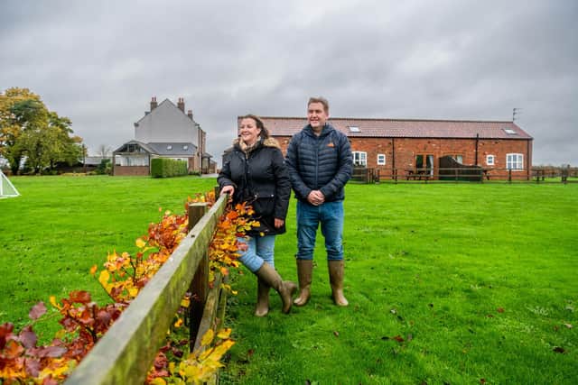 Farmers Claire and Graham Foster, of Grange Farm, Intake Lane, Wressle, Selby.
