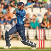 HIT AND HOPE: Yorkshire Vikings' captain Shan Masood hits out against the Birmingham Bears, but knows his team need favours from elsewhere to make the T20 Blast knockout stages. 
Picture by Allan McKenzie/SWpix.com