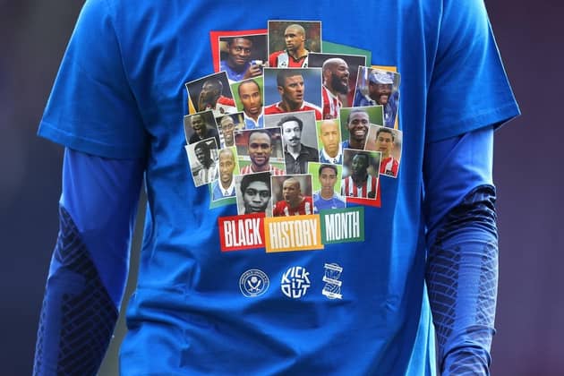Black History Month shirt. (Pic credit: George Wood / Getty Images)