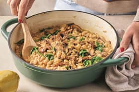 Mushroom orzo risotto from Quick Wins: Healthy Cooking for Busy Lives (Yellow Kite, £25). Photo credit: Clare Winfield/PA