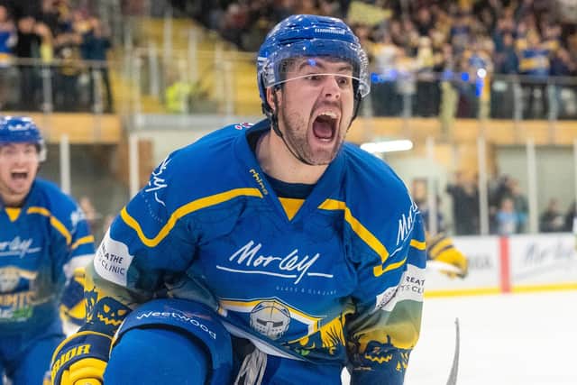 BIG IMPACT: American import forward Zach Brooks has posted 77 points in the NIHL National regular season, including 54 assists - the most of any Leeds Knights player. Picture courtesy of Oliver Portamento.