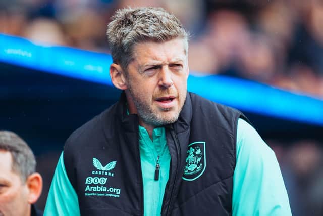 STEPPING UP: Jon Stead - who made a name for himself as a player at Huddersfield Town - is working alongside Martin Drury to cover for the enforced absence of head coach Liam Manning, aiming to guide the Terriers into a play-off spot. Picture courtesy of Huddersfield Town Media.