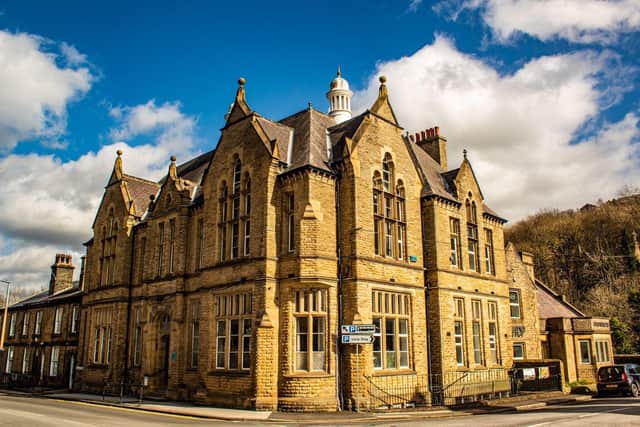 The old Holmfirth Technical Institute is now the Tech - a community and small business space where classes, activities and exhibitions are held