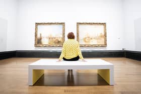 A woman views the press view for the Turner on Tour exhibition at the National Gallery, London. Picture date: Tuesday November 1, 2022. PA Photo. Photo credit should read: James Manning/PA Wire