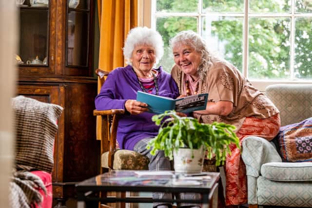 Rachel Carlton, and her daughter Allegra Carlton for a family book celebrating Rachel's 100th birthday about the families former business Carltons department store, which used to be in Bridlington 1911 - 1968. Picture By Yorkshire Post Photographer,  James Hardisty.