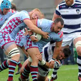 Familiar foes: Rotherham Titans and Yorkshire Carnegie (now Leeds Tykes) meeting in 2016. They face each other again today in the fourth tier, but at the top of it. (Picture: Scott Merrylees)
