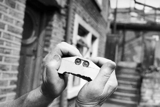 An example of the 'cat's eyes' road safety device invented by Percy Shaw in 1935. (Pic credit: Peter Laurie / Getty Images)