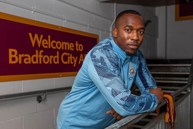 BANTAM: Tolaji Bola has joined Bradford City on loan from Rotherham United