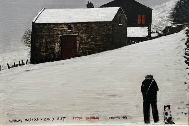 Peter Brook would often include himself and his dog in his paintings