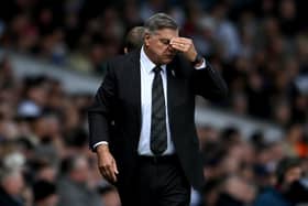 FRUSTRATIONS: Sam Allardyce reacts after Newcastle United's Callum Wilson scores Newcastle United's second penalty against Leeds United