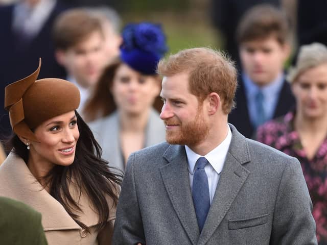 File photo dated 25/12/2017 of Prince Harry and Meghan Markle arriving to attend the Christmas Day morning church service at St Mary Magdalene Church in Sandringham, Norfolk.