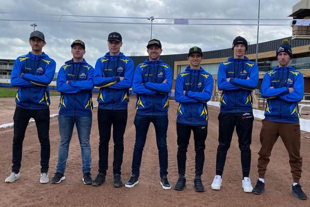 Sheffield Tigers line-up for 2023, including captain Kyle Howarth, second left.