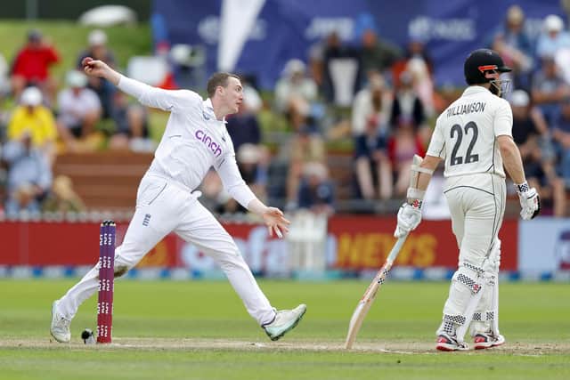 Harry Brook, who played a key role with the ball on the fourth day in Wellington. Photo by Hagen Hopkins/Getty Images.