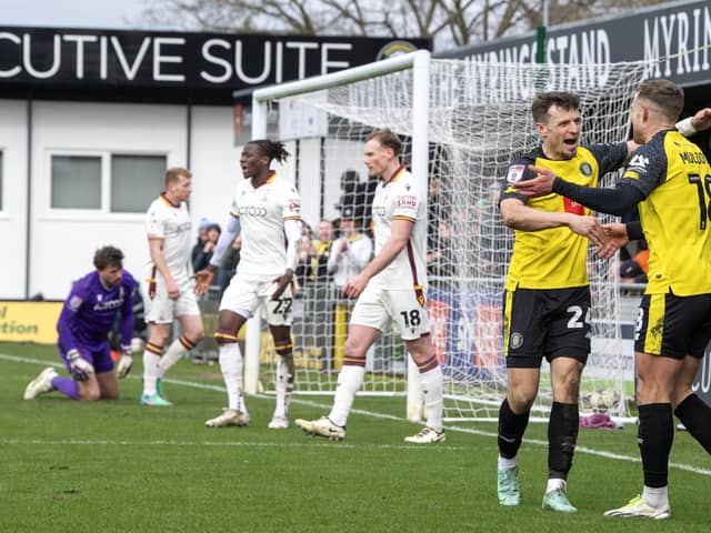 LOW POINT: But Bradford City are unbeaten since their 3-0 defeat at Harrogate Town