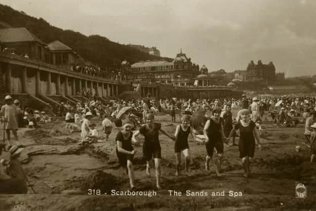 Historic Photograph of South Bay beach & Scarborough Spa (courtesy of North Yorkshire Council, Scarborough Art Gallery)