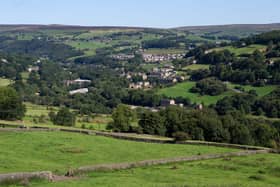 View over the Calder Valley, Calderdale in the sun