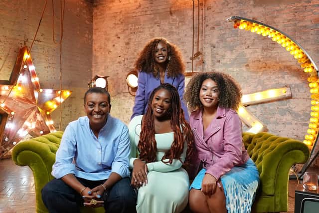 Adjoa Andoh, Zeze Millz, Ruby Barker and Channique Sterling-Brown who feature in Breaking Through on ITV.  Photo: ITV Creative/PA