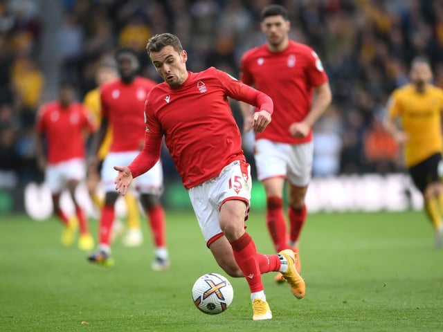 The left-back has featured eight times for Nottingham Forest in the Premier League since leaving the Terriers.