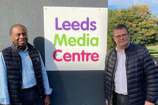 Cedric Boston, Unity Home and Enterprise Chief Executive (left), and Adrian Green, Unity Enterprise Manager, at Leeds Media Centre which is undergoing a major redevelopment