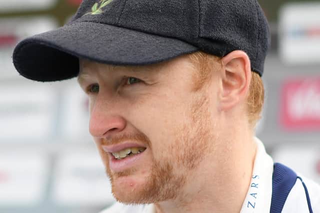Jonny Tattersall, who assumed the captaincy reins towards the end of last season after Steve Patterson stepped down, will deputise for new club skipper Shan Masood provided that he comes through a fitness test on a finger injury sustained in the club's pre-season warm-up match against Leeds-Bradford MCCU. Photo by Alex Davidson/Getty Images.