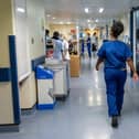 A general view of staff on a NHS hospital ward. PIC: Jeff Moore/PA Wire