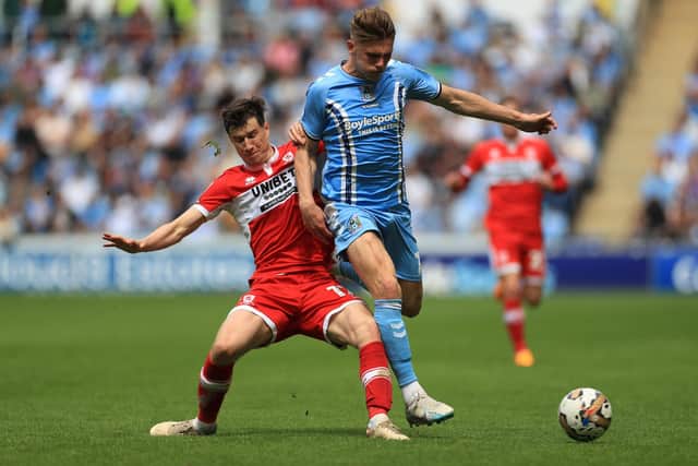 BATTLE: Paddy McNair came out on top against Coventry City's Viktor Gyokeres