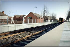 An artist's impression of how the reopened Askern station could look