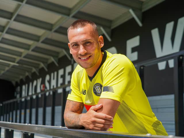 Harrogate Town defender Joe Mattock, who has left the League Two side to join National League outfit Hartlepool United on loan. Picture courtesy of Harrogate Town AFC.