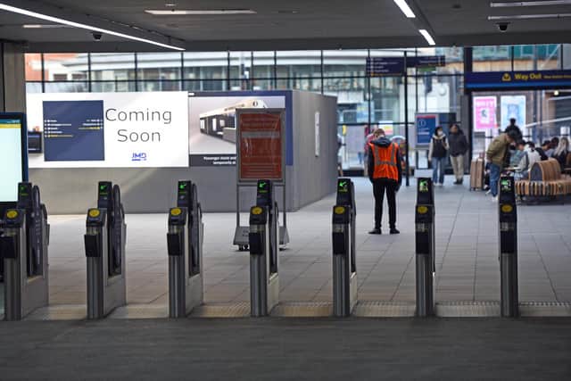 Ticket barriers at Leeds Station, where Andrew Vaux was caught by revenue protection officers