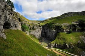 Into the depths of Gordale Scar. (Pic credit: Bruce Rollinson)