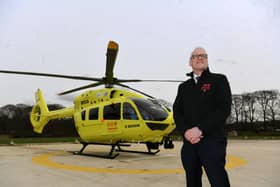 Yorkshire Air Ambulance's new G-YAAA Helicopter ahead of its first mission.Pictured Director of Aviation, Steve Waudby.15th March 2023.