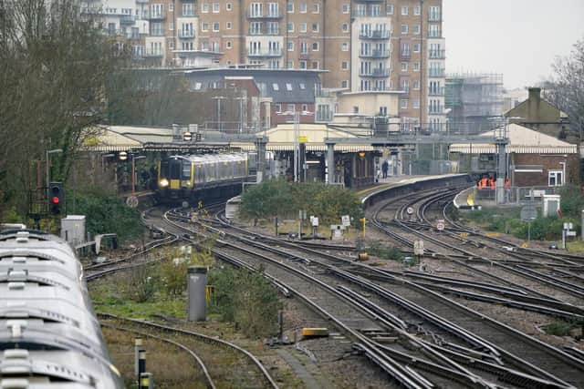A general view of a train at a platform. PIC: Andrew Matthews/PA Wire