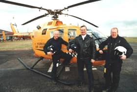 Chris Croden, John Sutherland and Paul Gibson before one of their first ever training flights back in 2000