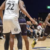 Sheffield Sharks' Devearl Ramsey in action against their play-off rivals Newcastle Eagles (Picture: Tony Johnson)