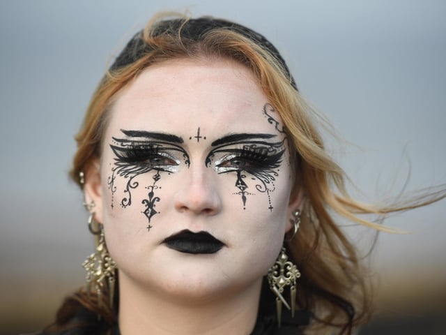 Jessica Hayes from York with her Gothic makeup