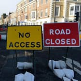 Road closure and road work signs. (Pic credit: Frank Reid)