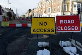 Road closure and road work signs. (Pic credit: Frank Reid)