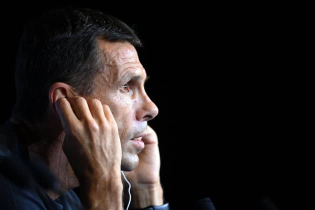 Former Leeds United coach Gus Poyet is currently in charge of Greece. Image: FRANCK FIFE/AFP via Getty Images